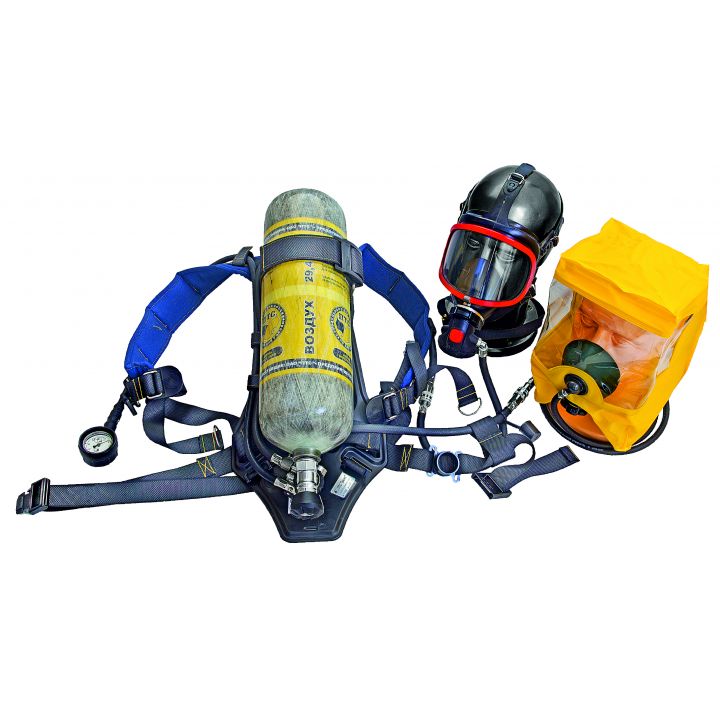 Дыхательный аппарат со сжатым воздухом для пожарных ПТС "Базис" (72 мин, вес не более 14,0 кг, 2 балл., 4,0л, металлокомпозитный)
