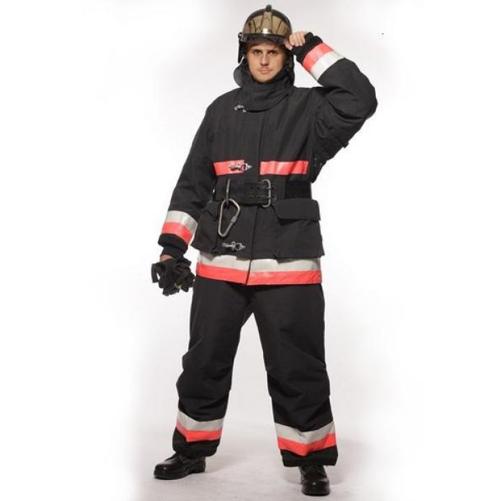 Боевая одежда пожарного из ткани арт. 77-БА-032 АП, черный цвет, (I уровень защиты) вид Б (размер 48-50 / рост 170-176)