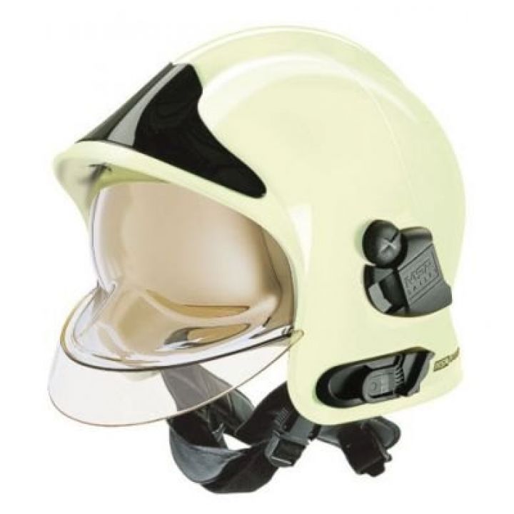 Шлем пожарного "Gallet" F1 SF (фотолюминисцентный) с пелериной